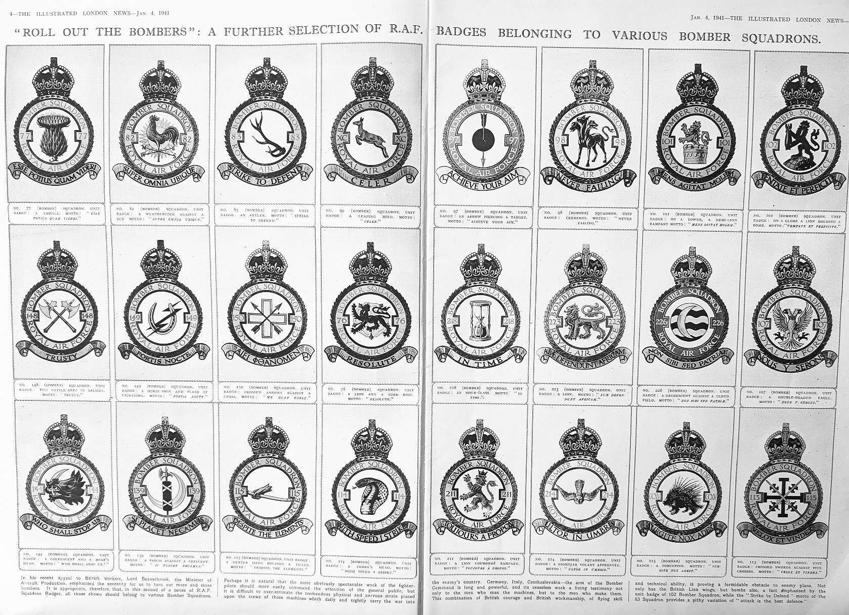 Bomber badges